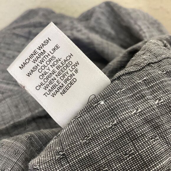 ROWM  Button Down collar shirt Men’s XL gray bloke core textured Geometric - Picture 8 of 8